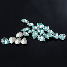 美甲新品水滴形尖底异形钻镀底水晶钻箱包发饰服装配件尖底水滴钻