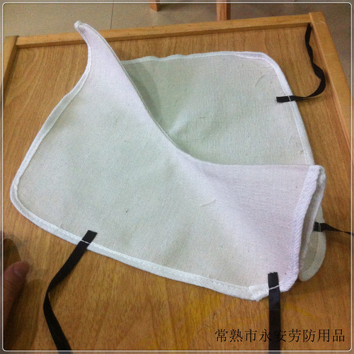 White canvas foot cover, enlarged and thickened welded cover foot cloth, anti-spark canvas foot protector
