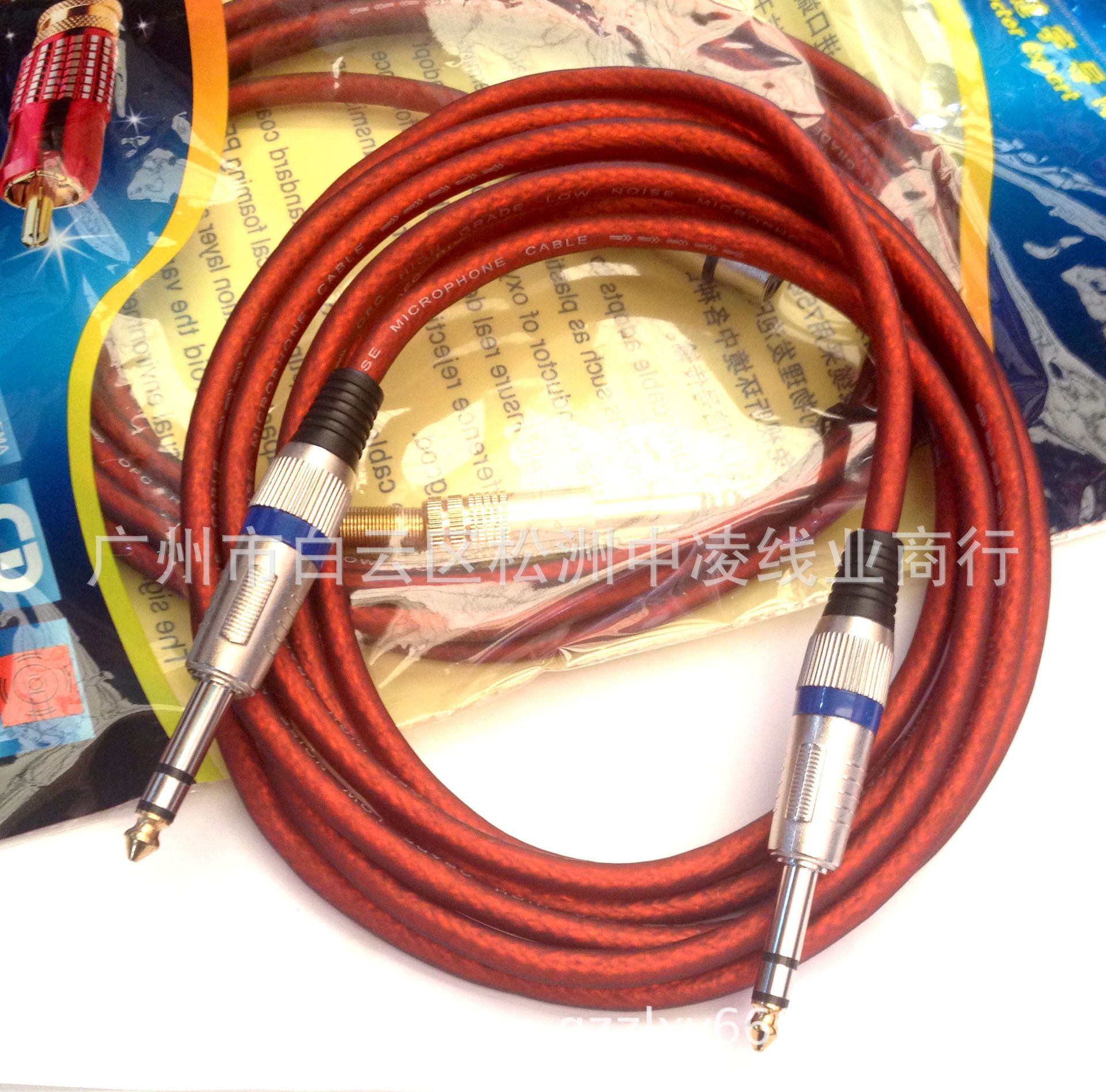 供应3米6.35对6.35卡侬线 调音台连接线 麦克风线 6.5转6.5话筒线