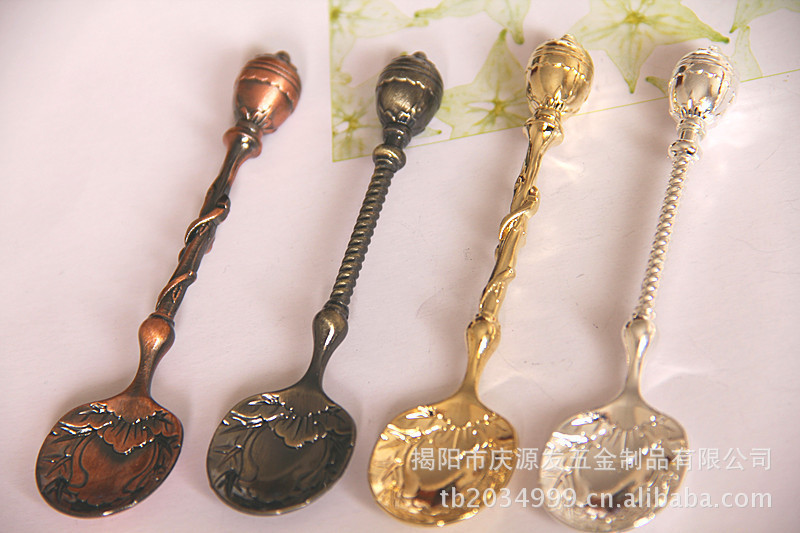 复古勺柄+可爱圆勺碗,雪糕勺,(JYV16-15-17)共5