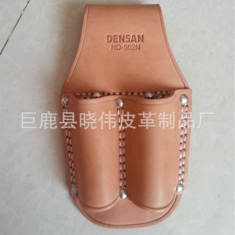 厂家直供二联牛皮钳套 电工钳套二联钳套工具夹钳子套皮套