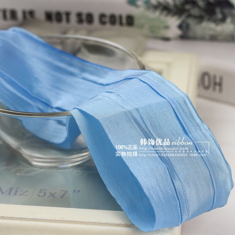 Impresión de la cinta arco regalo cuerda cinta plisada coreana accesorios de embalaje en stock al por mayor Corea del Sur cinta de poliéster