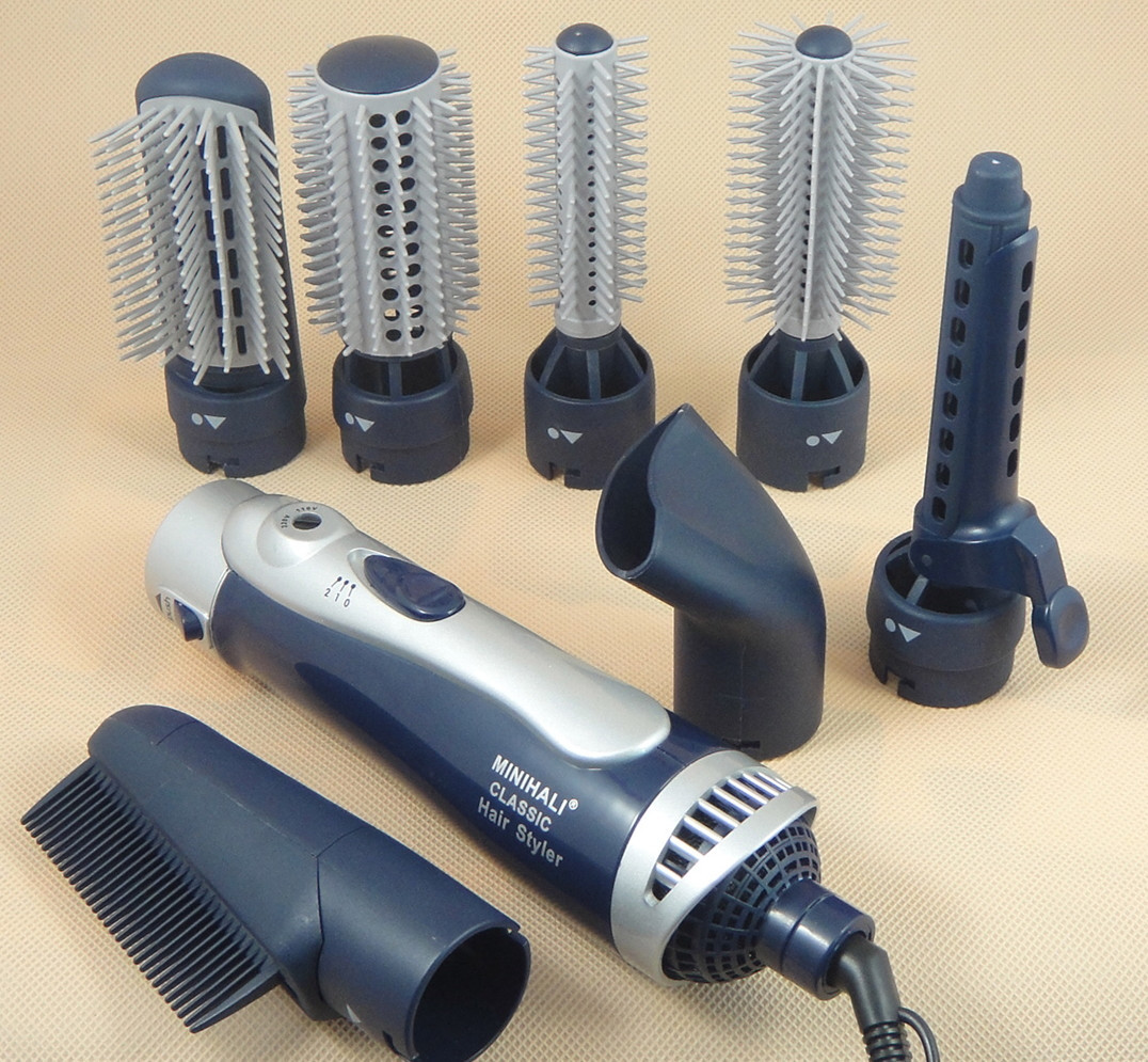 Supply power 1000W multi-function Curls Hair dryer comb Hairdressing Curls modelling kit