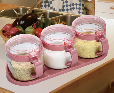 wholesale Glass Seasoning Box Set cruet originality Kitchen Cruet suit