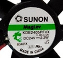 建准 SUNON 5CM KDE2405PFVX 5010 24V 2.2W 5厘米 2线变频器风扇