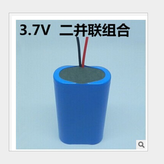 18650锂电池组2节带线加侧保护板 3.7v充电池定制 7.4V电池组定做