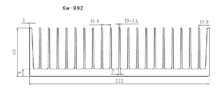 密齿散热片  郑州电子散热器 铝型材 冲压铝板