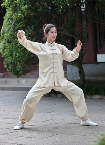 Men and women Taichi  kungfu clothing  martial art clothes Tang suit Kung Fu shirt stand collar national Hanfu morning tai ji quan exercises suit