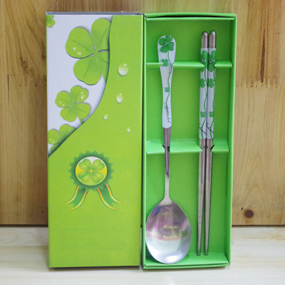 Clover Cutlery Set Stainless steel cutlery Small gifts Promotional gifts activity prize wholesale