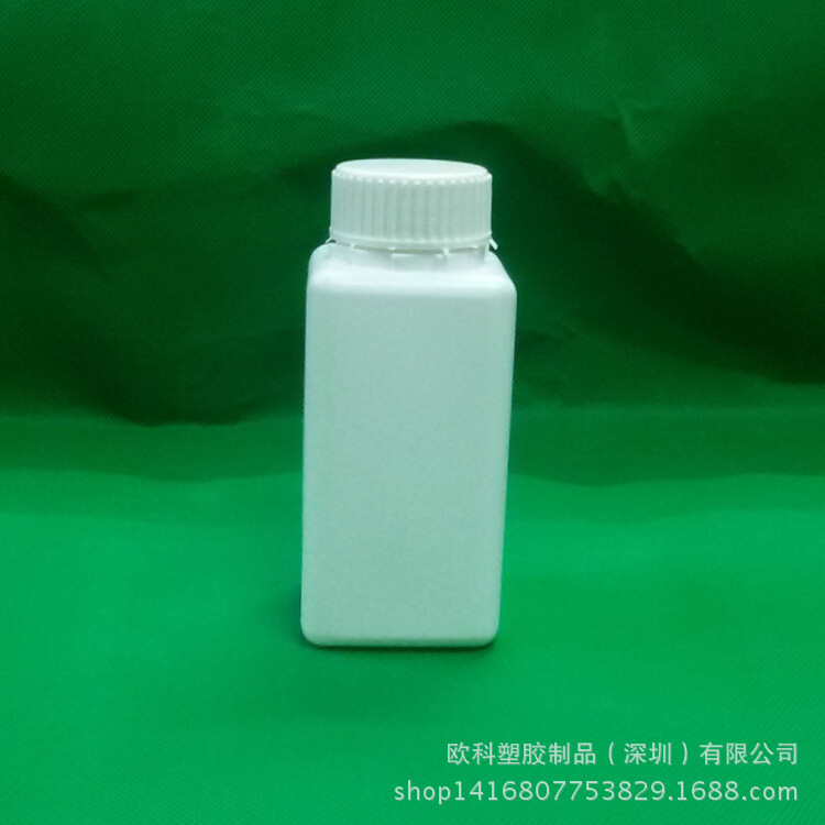 厂家直销250ML方形瓶 PE保健品药瓶 保险盖瓶 可加工订做