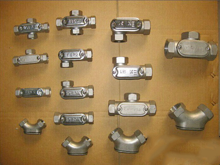 防爆穿线盒 不锈钢304穿线盒 铸钢防爆三通弯通 角通后盖弯通