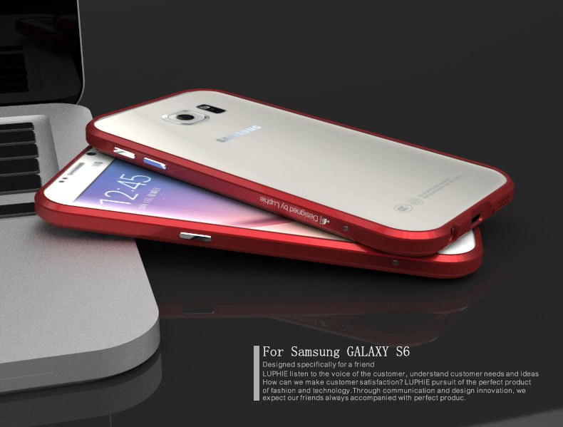 Luphie Blade Sword Slim Light Aluminum Bumper Metal Shell Case for Samsung Galaxy S6 G9200