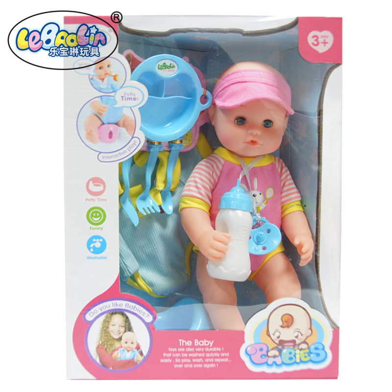 Muñeca de simulación, agua potable, orinar, muñeca con vajilla, ropa, orinal, biberón, chupete, juguete para niños