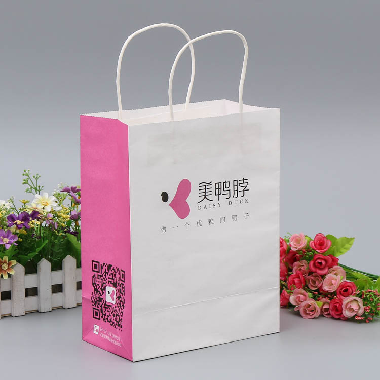 纸袋定印做logo 现货服装手提袋子 纸袋印刷 礼品袋 手提纸袋批发