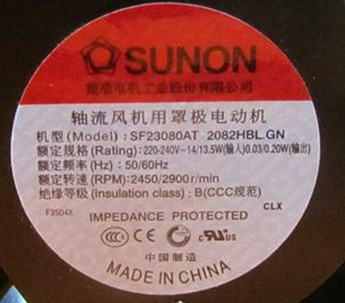 原装建准 SUNON SF23080AT 2082HBL.GN 220－240V 8025
