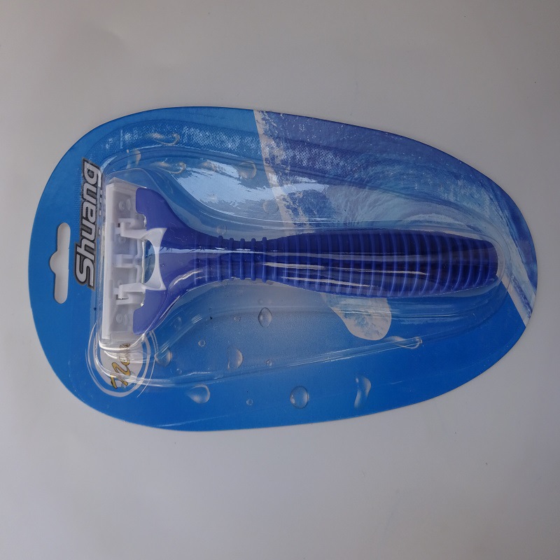 厂家生产酒店一次性剃须刀双层手动刮胡刀三层不锈钢除毛剃毛