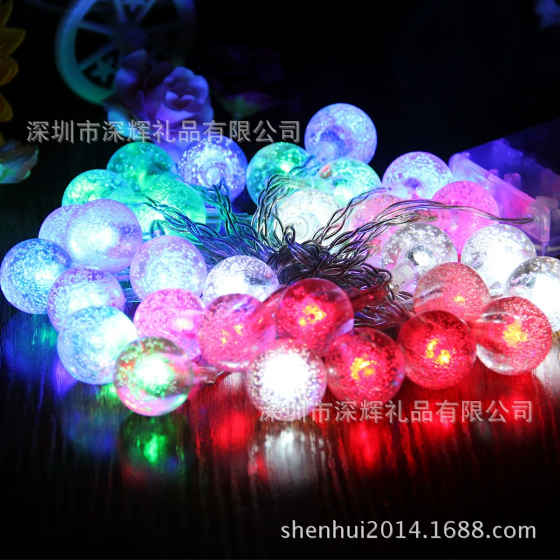 LED Bubble Ball Light String Battery Bubble Ball Light String Christmas Decoration Lantern Large Bubble Ball Pendant