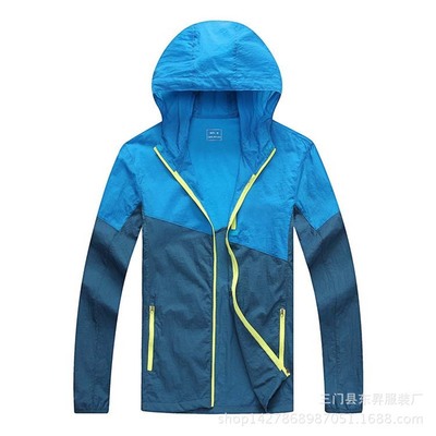 厂家直销 男女款配色情侣款防晒衣 防水防风透气 皮肤风衣601|ru