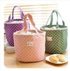 lovely Sweet Wave Cotton and hemp Canvas lunch bag Lunch Bags Ice pack the republic of korea lovely Cooler bag Lunch bag