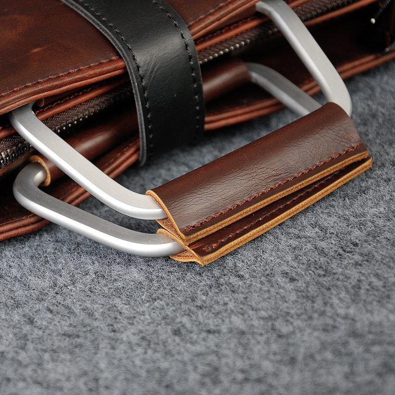 2024 Lässige Single-Shoulder-Crossbody-Tasche aus trendigem Crazy Horse-Leder für Herren, schlichte, elegante Dokumententasche_voghion.com