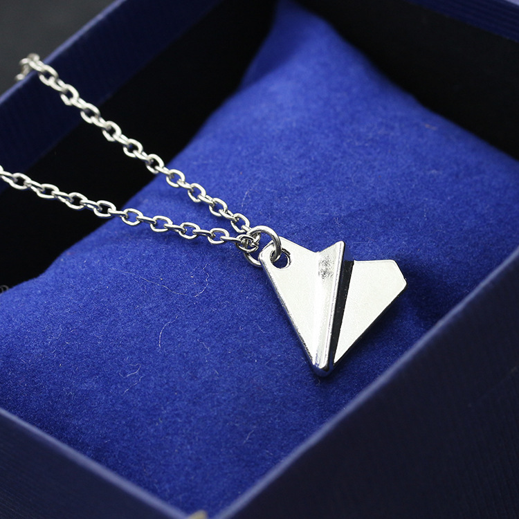 Fashion band one direction paper airplane alloy necklace wholesale