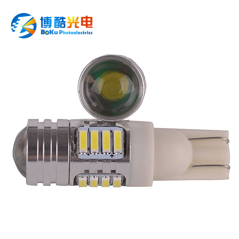 汽车LED灯解码示宽灯牌照灯车顶灯T10/BA9S-16灯4014+CREE 汽车灯