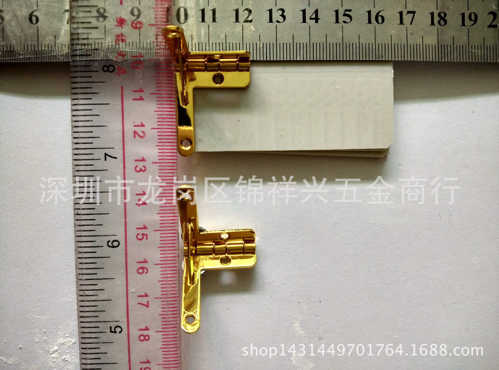 厂家供应大中小号七字合页箱包木盒五金铁皮压铸配件005#51*30