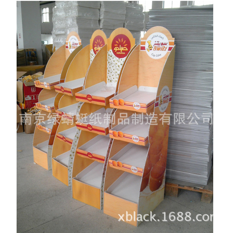 厂家直供塑料展示架超市蛋糕面包零食促销pvc展示架定做