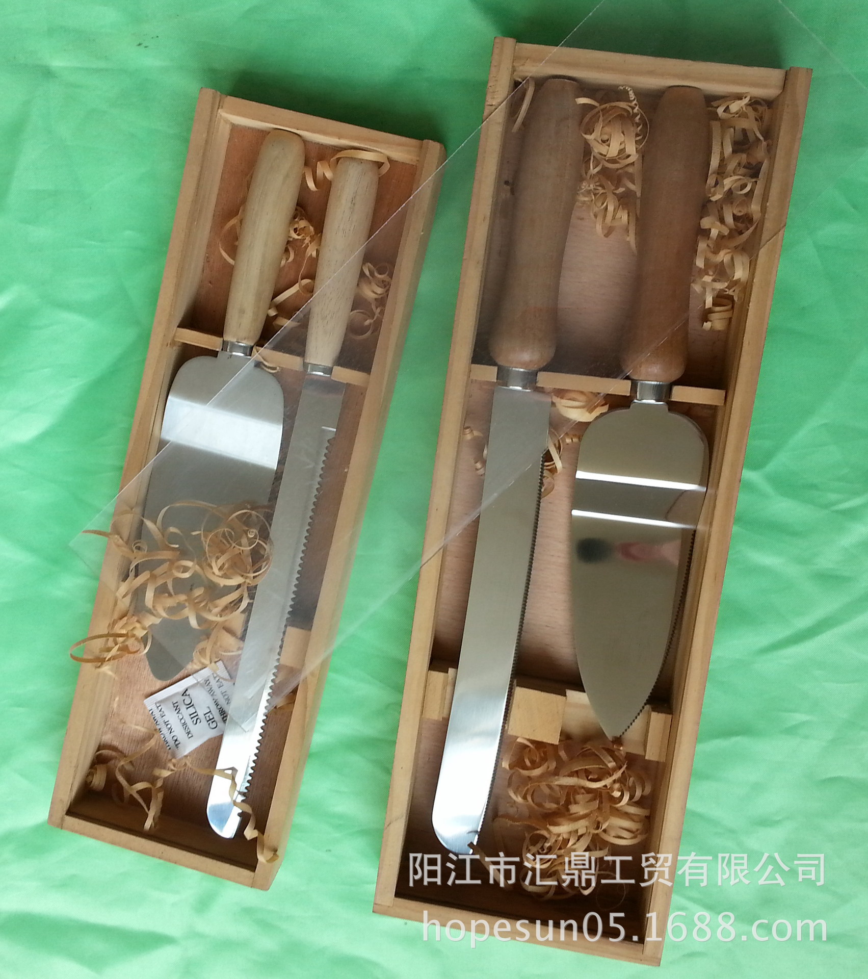 木盒裝蛋糕刀鏟