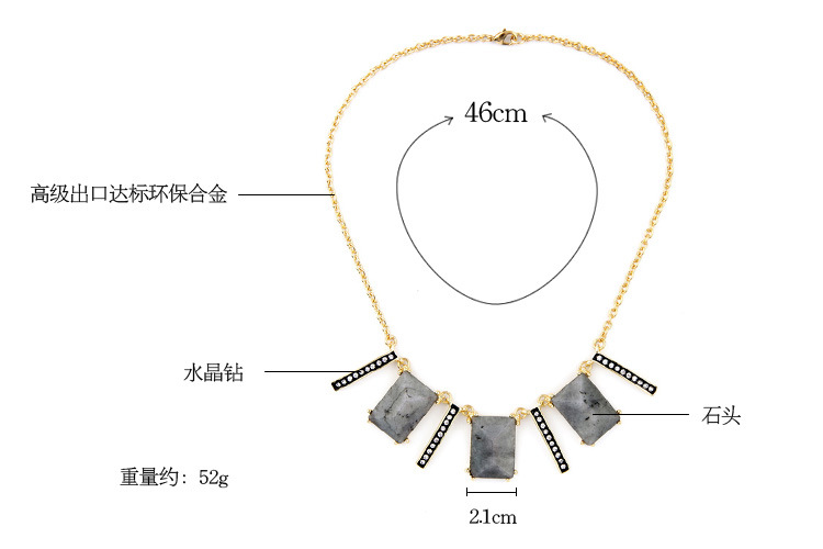 Retro Rhinestone Necklace Elegant Atmosphere Necklace Hip Hop Punk Same Style Clavicle Chain Wholesale display picture 1