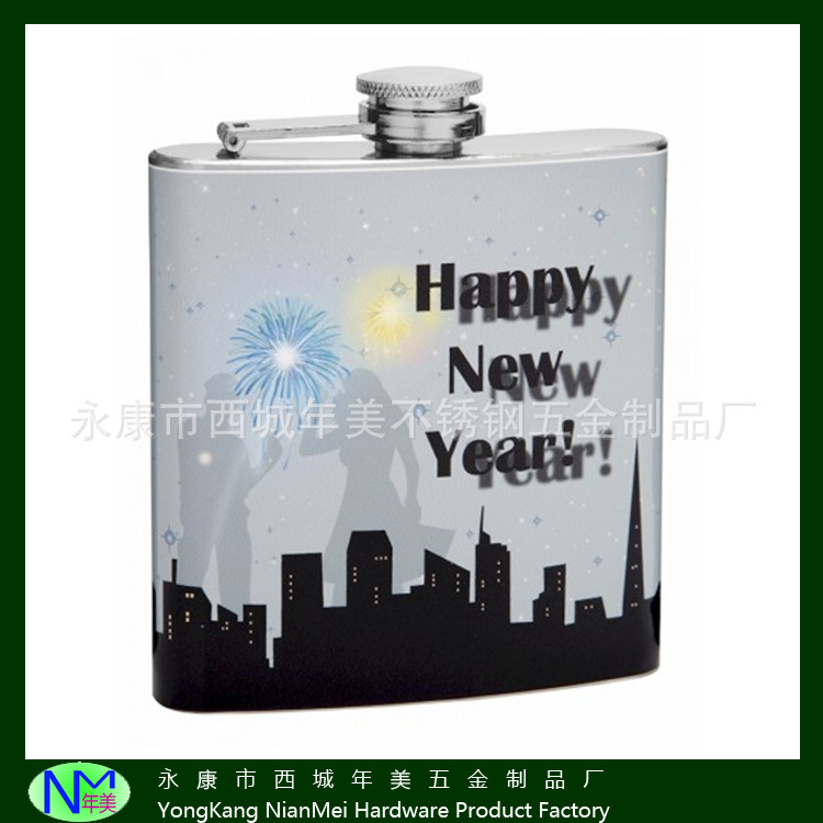 工厂直销新年礼品不锈钢酒壶