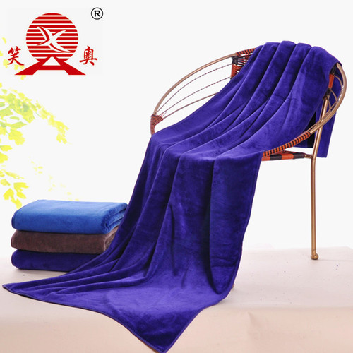 Factory direct sales car wipes thickened brushed soft polyester nylon microfiber 80*180 bath towel absorbent car wash towel