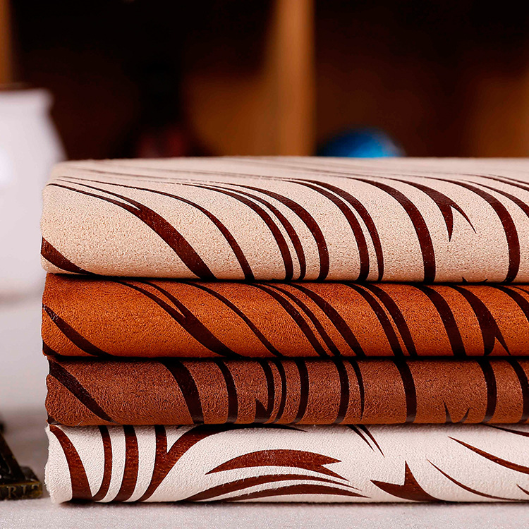 涤烫金麂皮绒 时尚压胶抱枕坐垫沙发服装面料 鞋面布料批发家纺