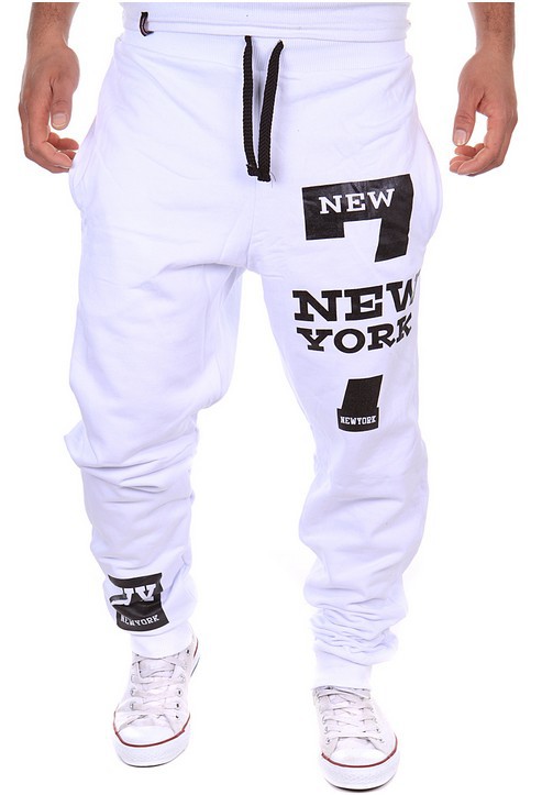 AliExpress New Men's Letter Printed Casual Sports Pants Large Size Men's Thin Ankle Pants Harlan Pants
