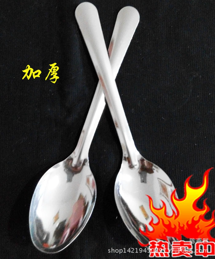 Light -body tableware Western food simple knife fork spoon stainless steel spoon spoon long handle tip tip
