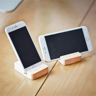Creative Gift car simple log mobile phone holder wooden crafts solid wood wooden ornaments