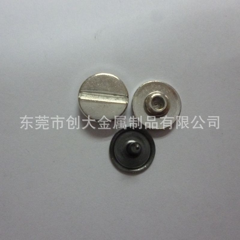 厂家直销10mm一字合金撞钉、合金铆钉、合金牛仔撞钉、锌合金撞钉