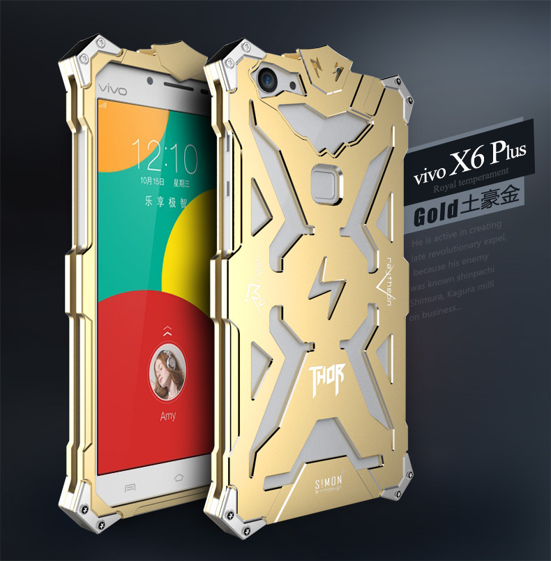 SIMON THOR Aviation Aluminum Alloy Shockproof Armor Metal Case Cover for vivo X6 Plus & vivo X6