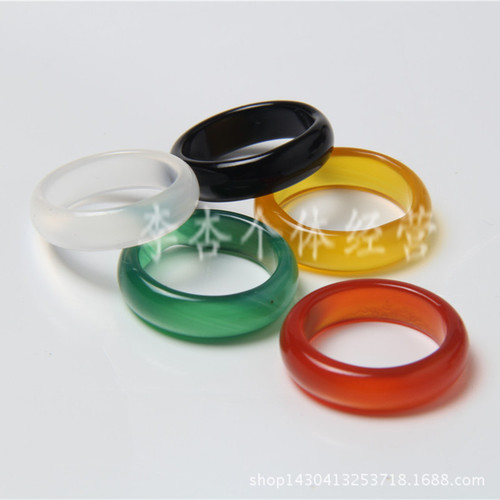 Bracelet wholesale jade agate rings, polished gemstone jewelry finger rings, finger bands, ring pendants