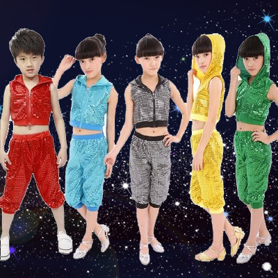 六一儿童演出服现代舞服装幼儿舞蹈服少儿爵士舞服嘻哈街舞表演服