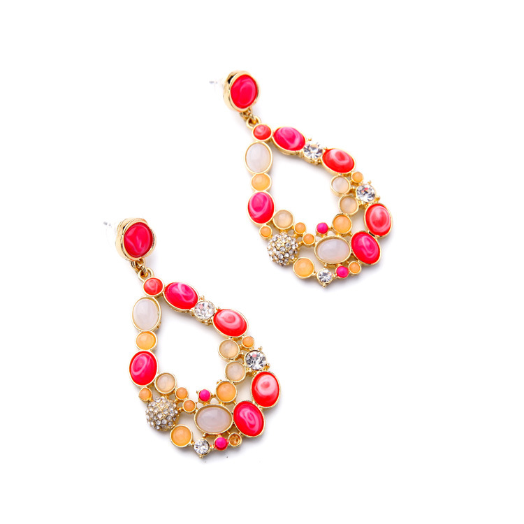 Dekorative Schmuck Temperament, Elegante Und Farbenfrohe Damen Ohrringe In Bonbon Farbe, Langer -ohrringe Im Europäischen Und Amerikanischen Stil display picture 9