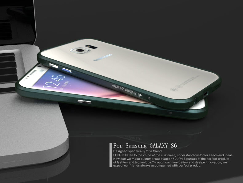 Luphie Blade Sword Slim Light Aluminum Bumper Metal Shell Case for Samsung Galaxy S6 G9200