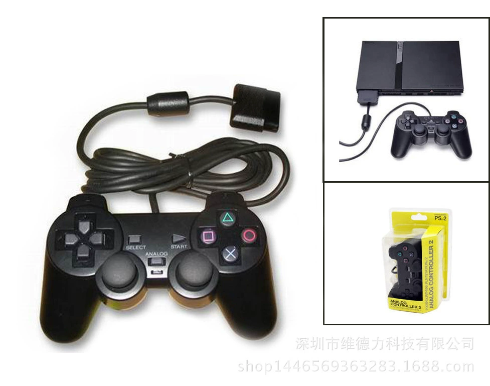 Прямые продажи с завода PS2 контроллер игровой консоли PS2 проводной контроллер dual shock 3D удаленное управление сенсор