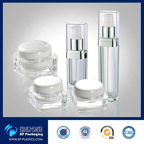 供应15毫升四方形亚克力乳液瓶 精华瓶