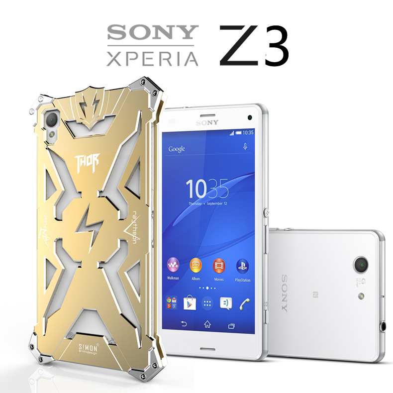 SIMON THOR Aviation Aluminum Alloy Shockproof Armor Metal Case Cover for Sony Xperia Z4 & Z3 & Z2 & Z1