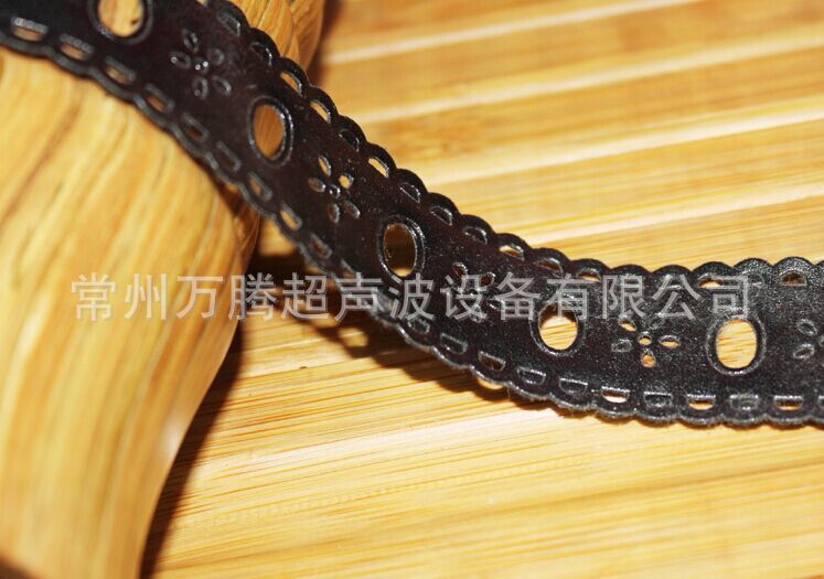PU皮丝绒带超声波压花边