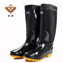 上海男士雨鞋中高筒pvc牛筋底黑色水鞋套鞋工作防汛劳保雨靴