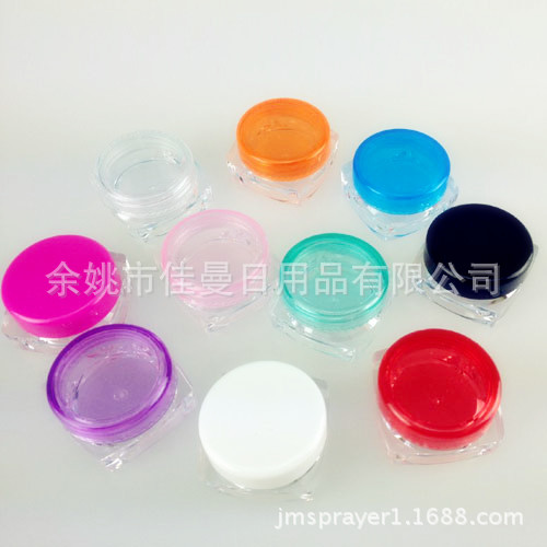 3克3ml 方底面霜盒 膏霜小盒 金粉盒 试用分装盒
