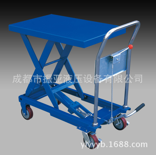 成都非标小台面型液压手动平台车，模具装卸电动不锈钢平台车