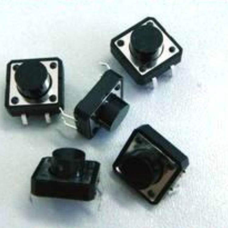 厂家批发12*12-20H插脚轻触开关 环保耐温PPA塑料过盐雾铜盖按钮